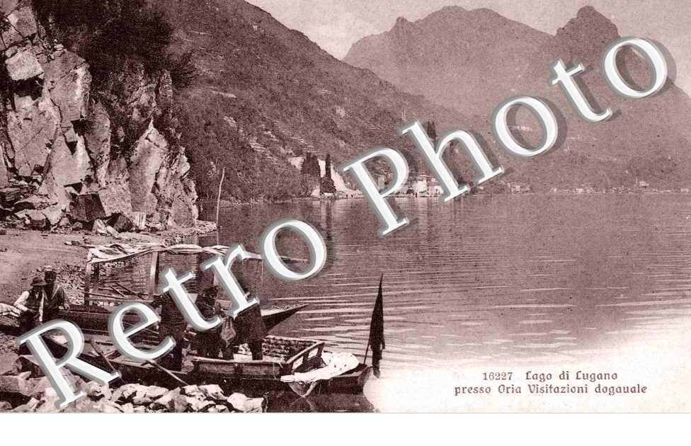 Lago di Lugano presso Oria Visitazioni dogauale. Visite du lac de Lugano pres d'Oria.