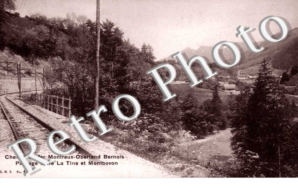 Chemin de Fer, Montreux-Oberland Bernois, Paysage entre La Tine et Montbovon