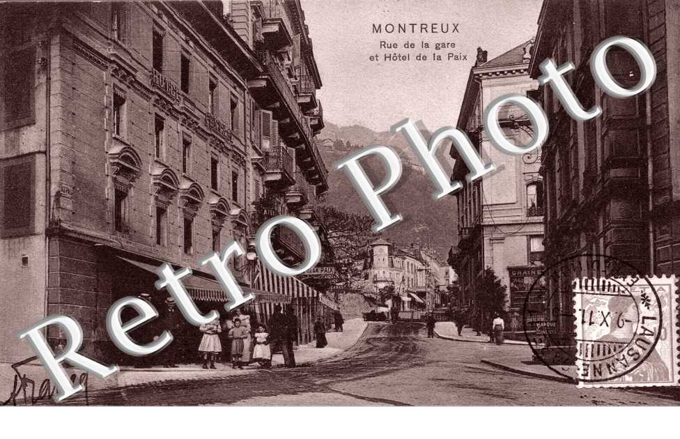 Rue de la gare et hotel de la paix