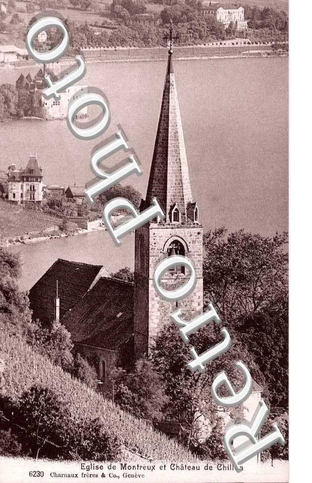 Eglise de Montreux et chateau de Chillon