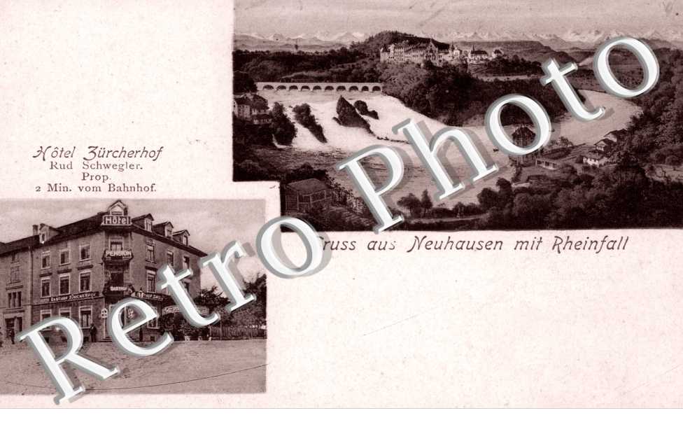 Gruss aus neuhausen mit Rheinfall