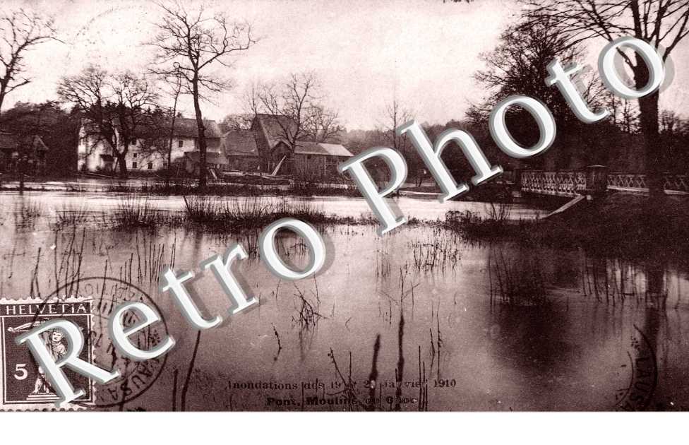 Inondations des 19 et 20 Janvier 1910  Moulin du Chou