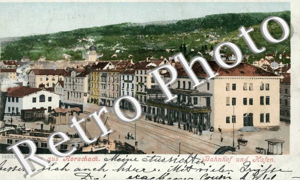 Gruss aus Rorschach - bahnhof und hafen
