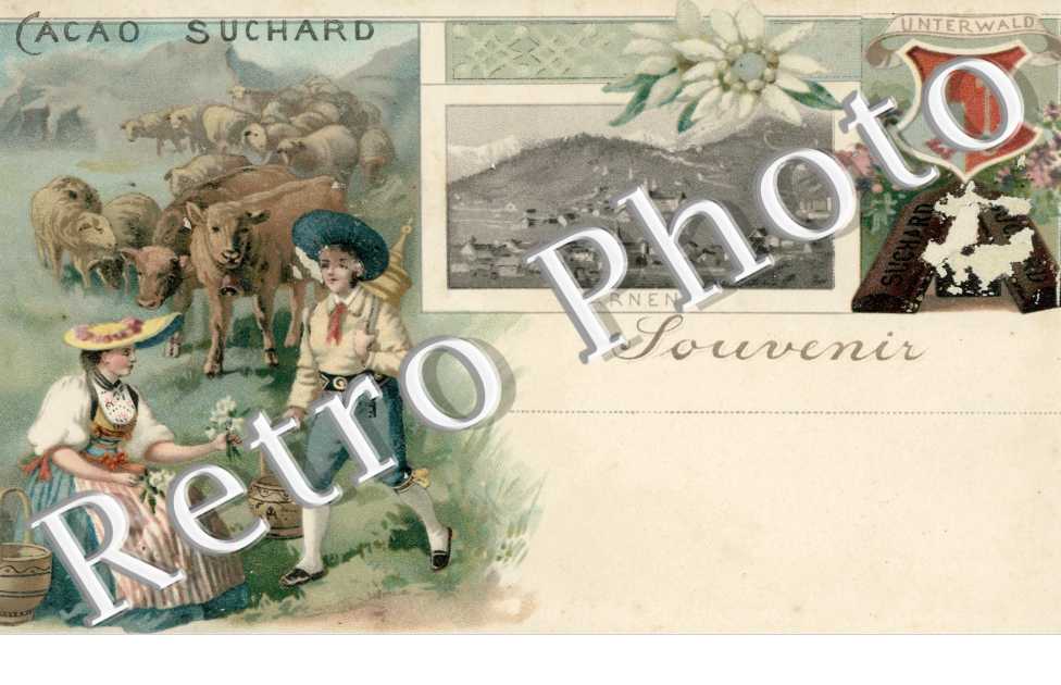 Cacao Suchard carte souvenir