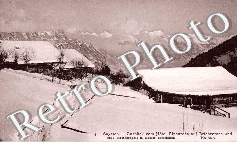 Ausblick vom Hotel Alpenrose auf Brienzersee und Rothorn
