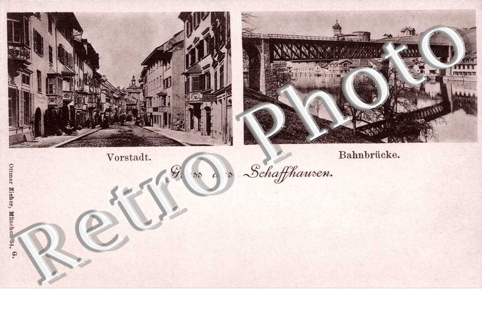 Vorstadt - Bahnbrucke. Banlieue - pont de chemin de fer