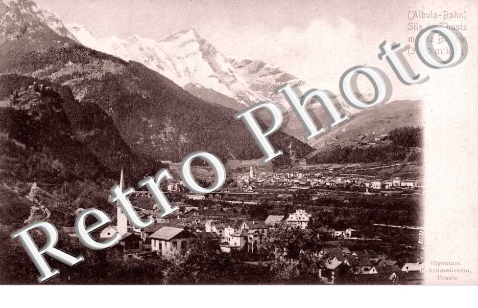 Albula-Bahn, Sils und Thusis mit Piz Beverin