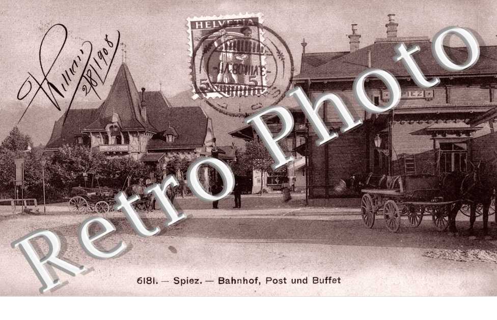Bahnhof, Post und Buffet