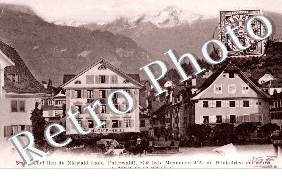 Monument d'A. de Winkelried qui sauva la Suisse en se sacrifiant