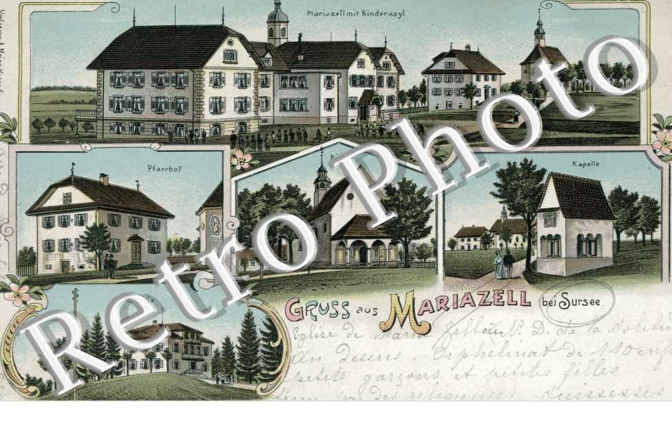 Gruss aus Mariazell Kinderasyl Pfarrhof Kapelle Villa Kirche