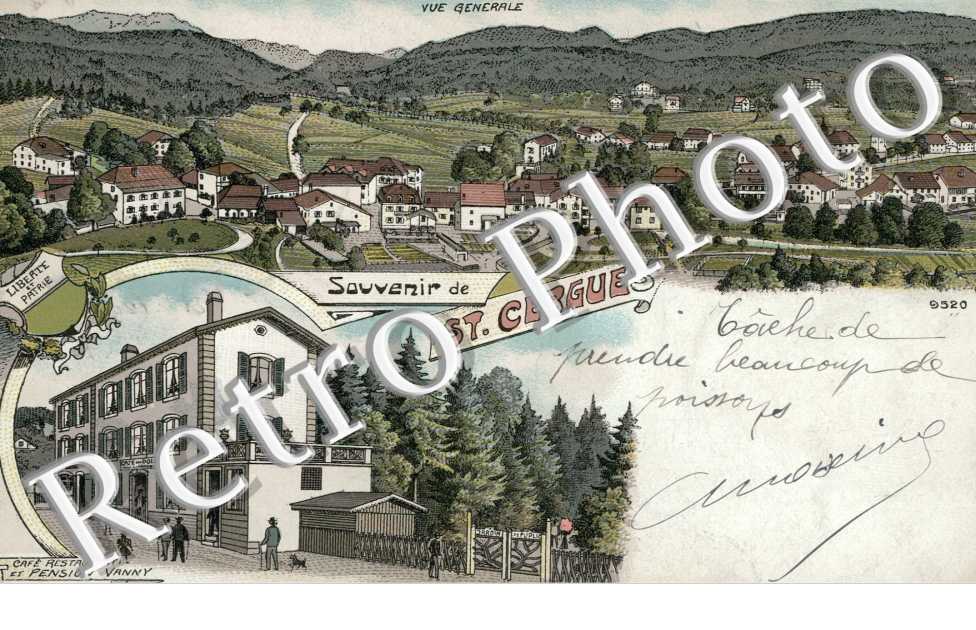 Souvenir de St Cergues - Cafe et pension Vanny - vue generale