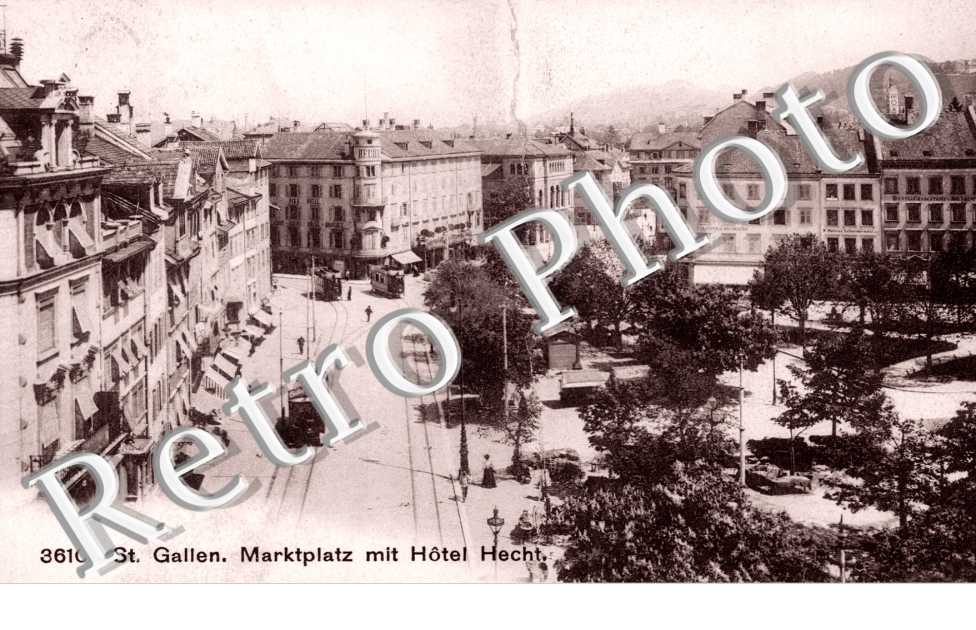 markplatz mit Hotel Hecht. Place du marche et l'hotel Hecht