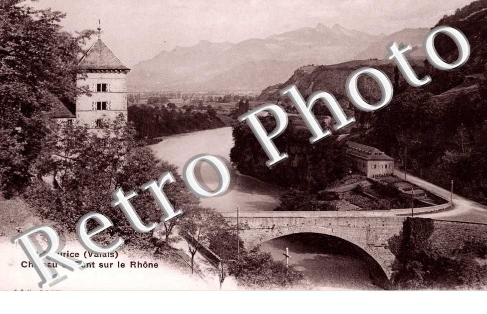Chateau et pont sur le Rhone