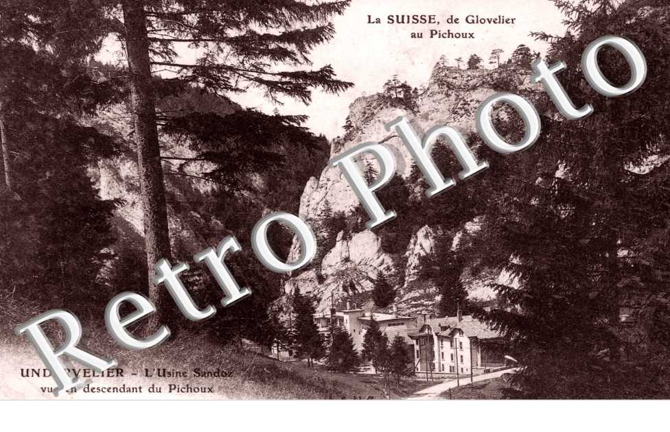 l'Usine Sandoz, Vue descendant du Pichoux
