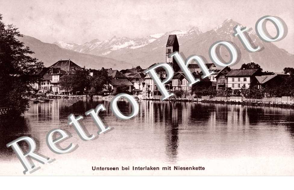 Unterseen bei Interlaken mit Niesenkette