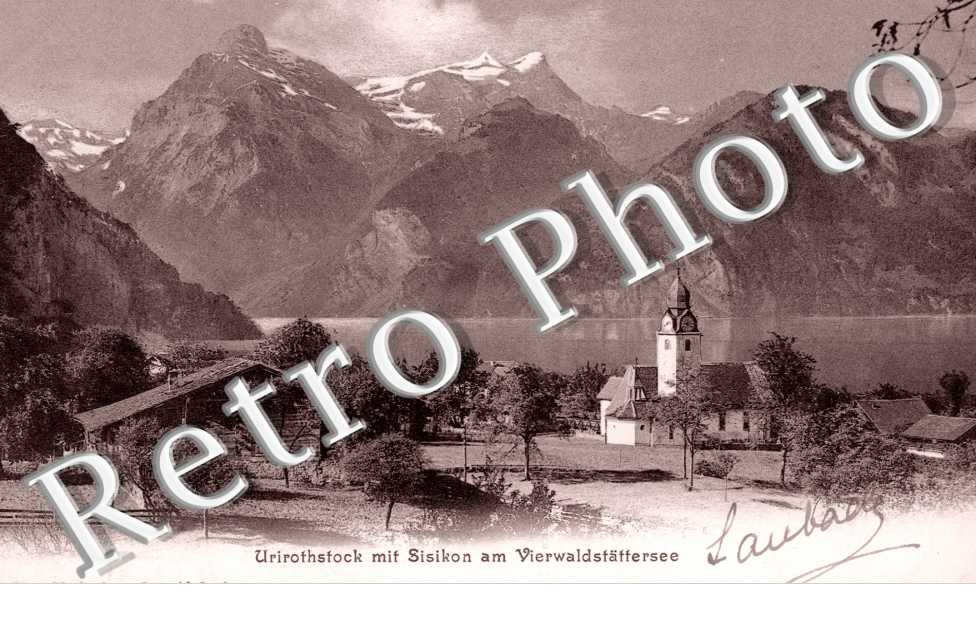 Urirothstock  mit Sisikon am Vierwaldstattersee