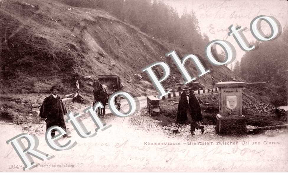klausenstrasse - Grenzstein zwischen uri und Glarus