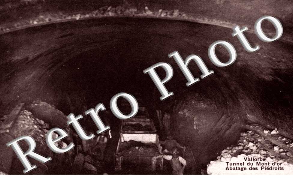 Tunnel du Mont d'or abatage des Piedroits