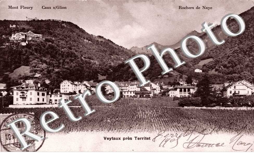 Veytaux pres Territet - Mont Fleury - Caux sur Glion - Rochers de Naye