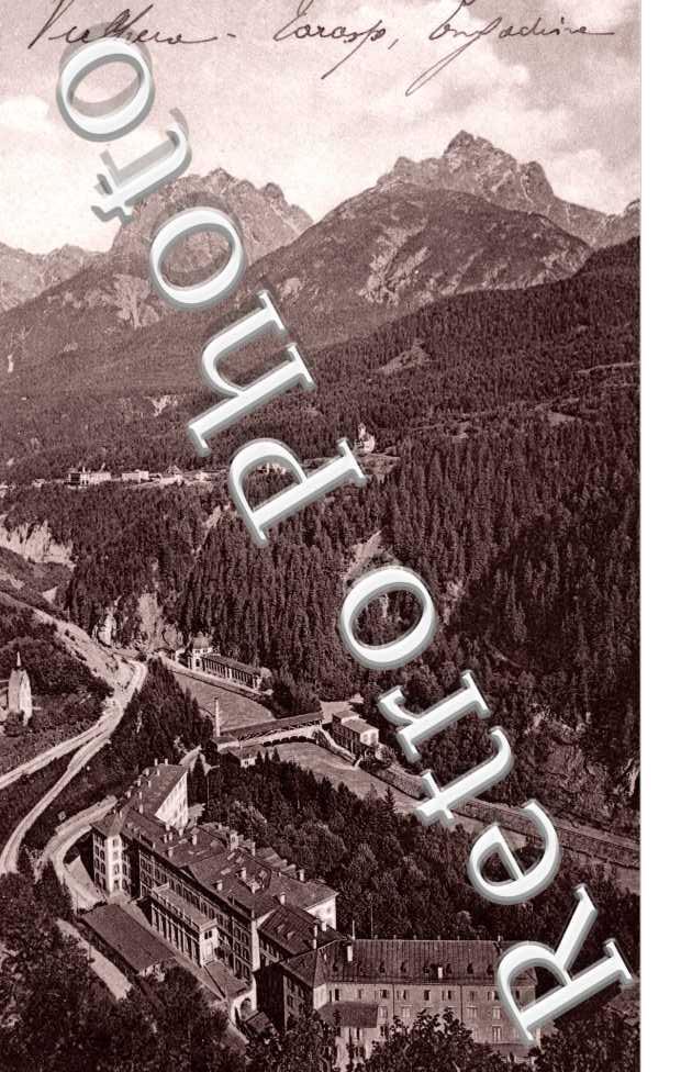 Kurhaus Tarasp, Trinkhalle und Vulpera, Vue Panoramique