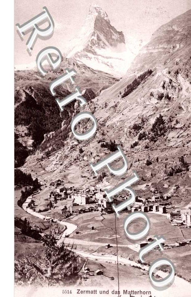 Zermatt und das Matterhorn. Zermatt et le Cervin