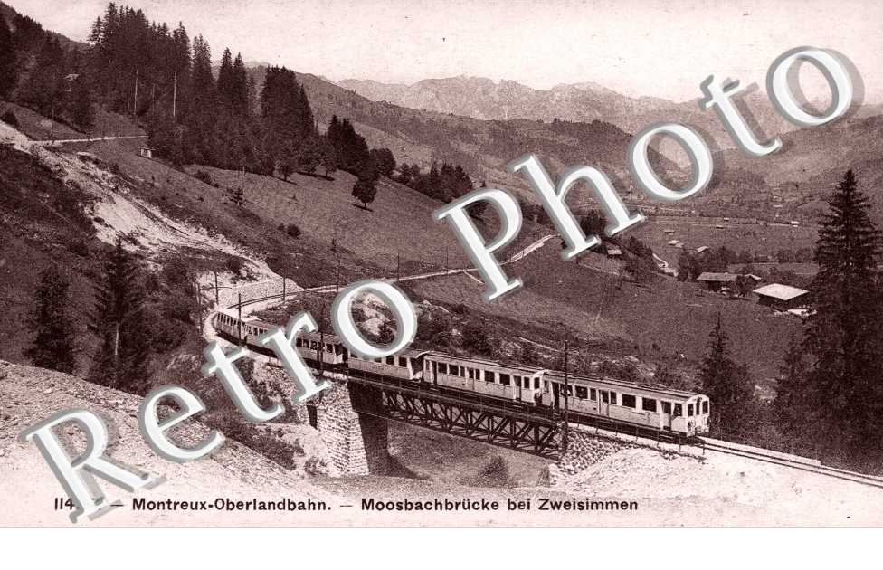 Montreux-Oberlanbahn  -  Moosbachbrucke beu Zweisimmen