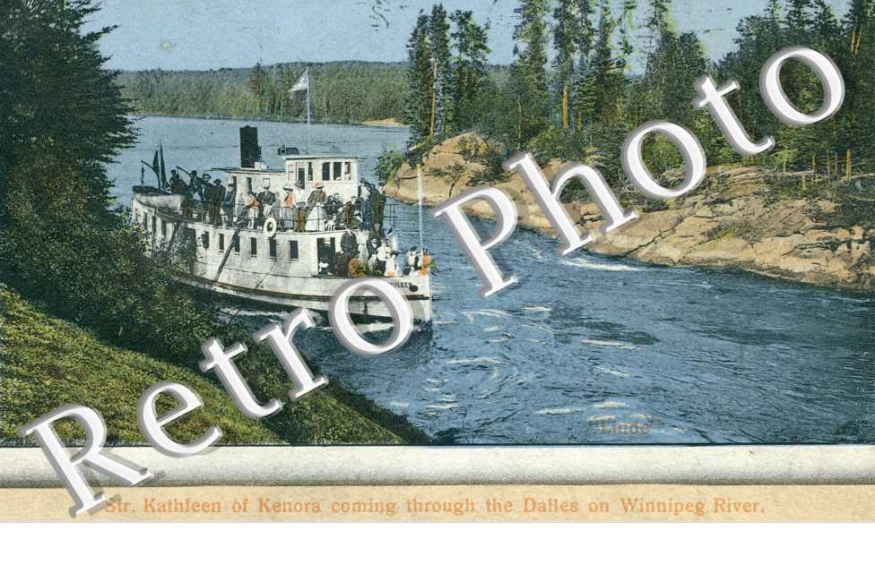 Saint Kathleen of Kenora coming through the Dalles on Winnipeg River