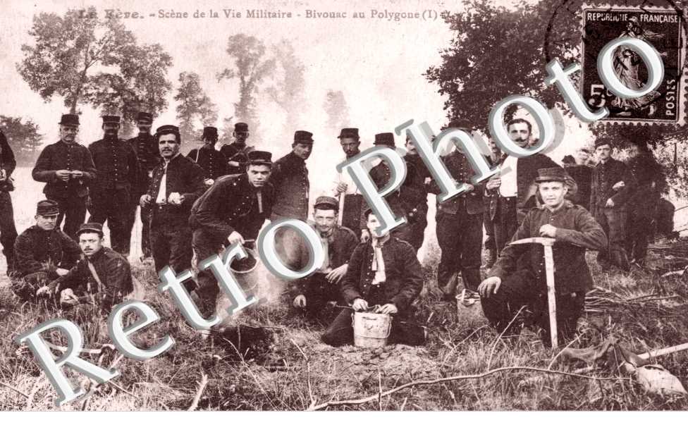 Scene de la Vie Militaire, Bivouac au Polygone