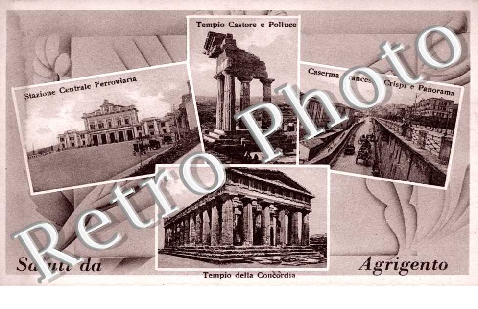 Tempio di Castore e Polluce, Stazione Centrale Ferroviaria, Caserma francesco Crispi e Panorama