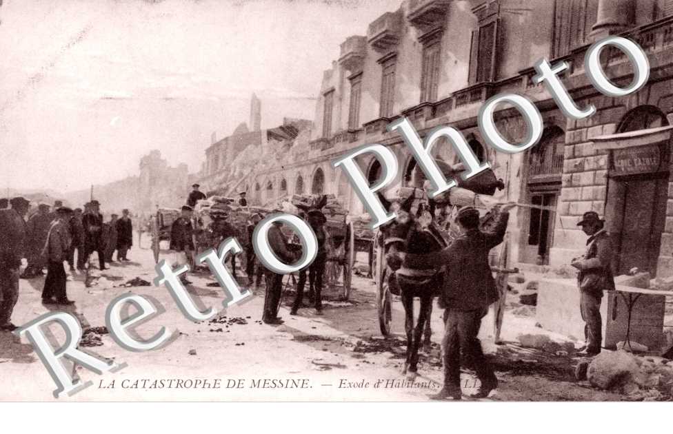 Exode d'Habitants, la Catastrophe de Messina
