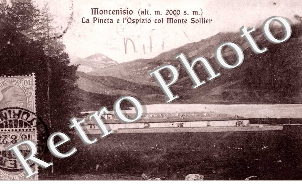 la pineta e l'ospizio col monte Sollier