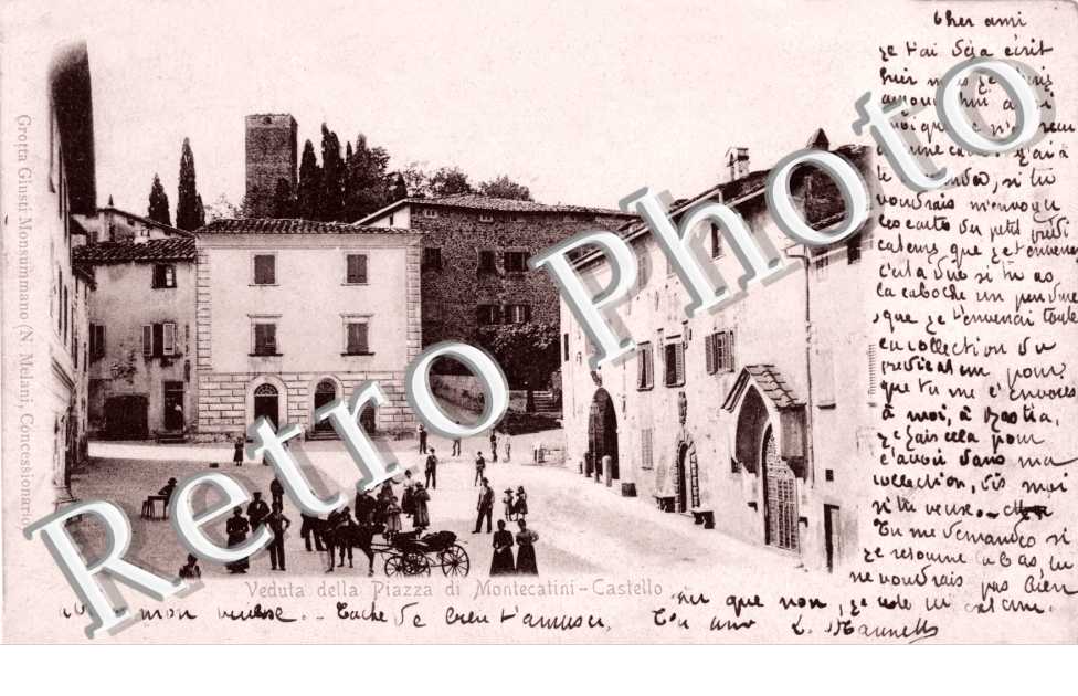 veduta della piazza di Montecatini, castello