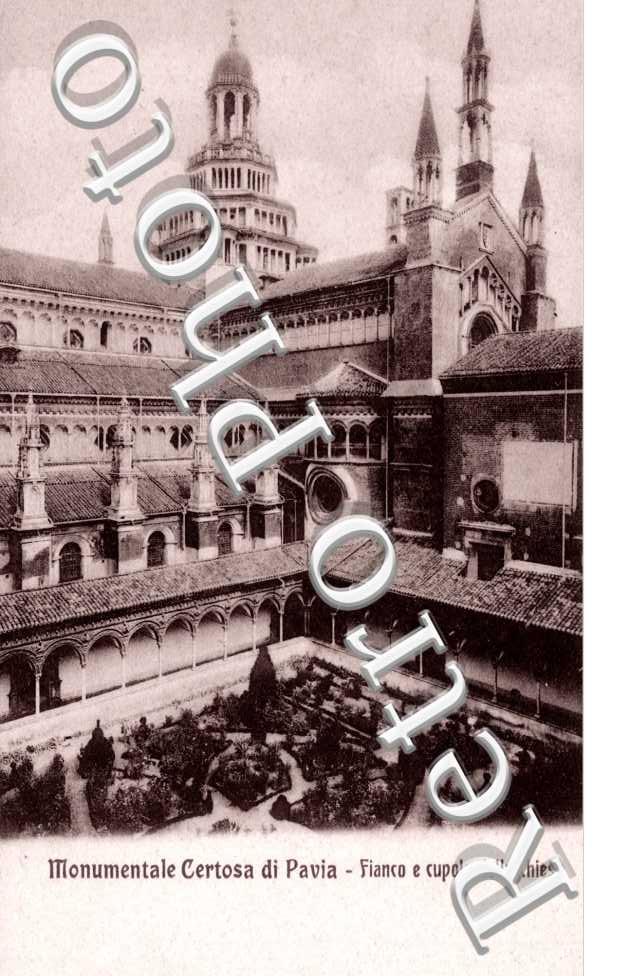  monumentale certosa di Pavia, fianco e cupola della chiesa