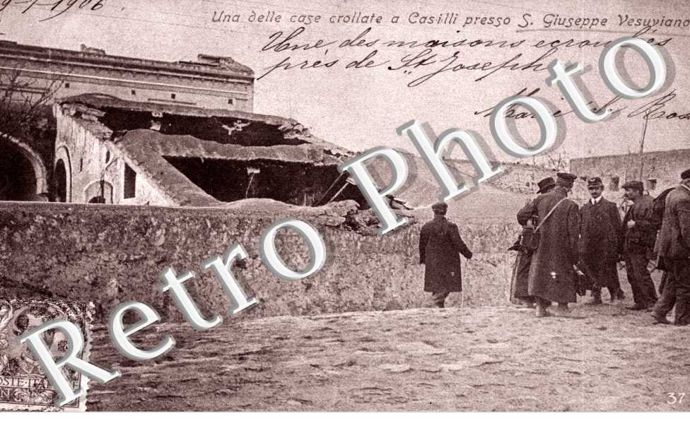 Una delle case crollate a Casilli