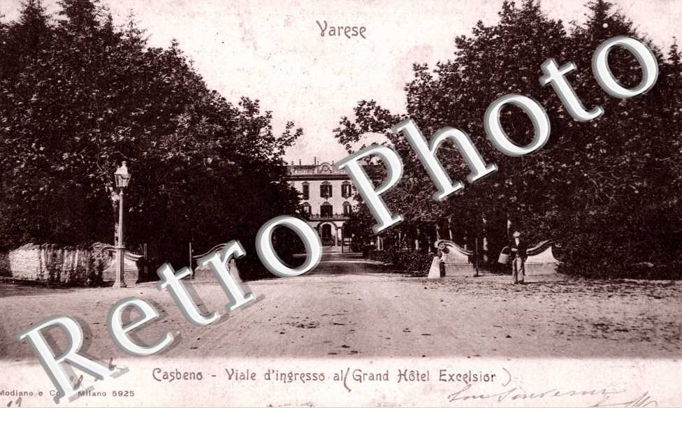 Casbeno, viale d'ingresso al grand hotel Excelsior
