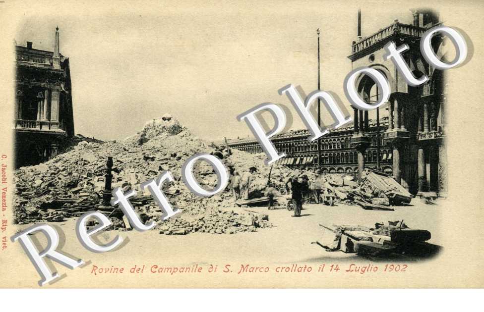 Rovine del Campanile di San Marco crollato il 14 Luglio 1902
