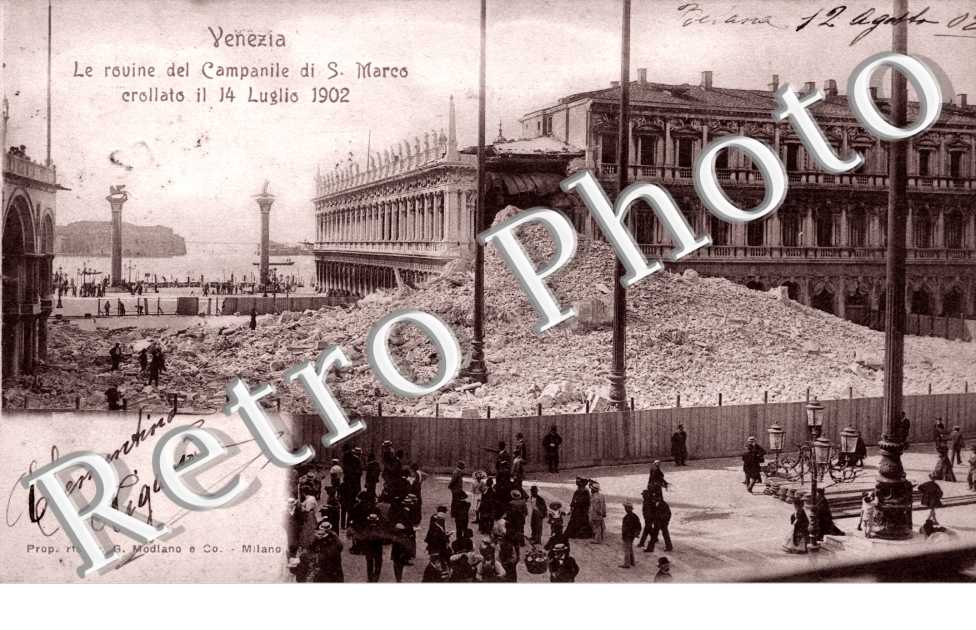 Rovine del Campanile di San Marco crollato il 14 Luglio 1902