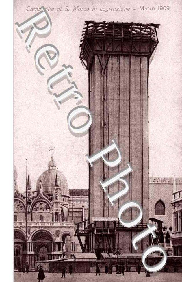 Campanile ai S. Marco in costruzione - Marzo 1909