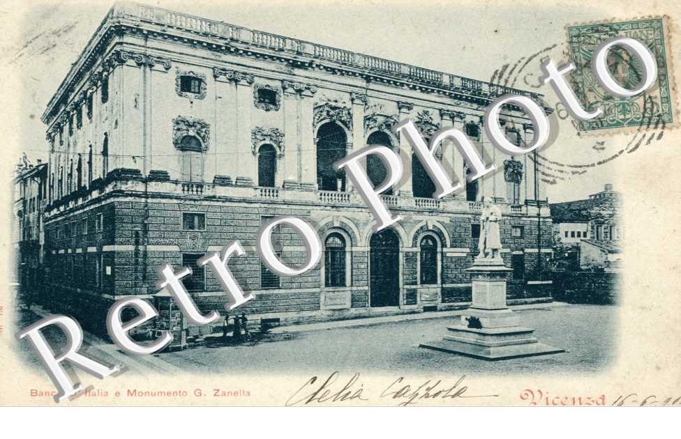 banca d'Italia e monumento G. Zanella