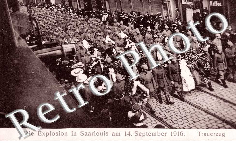Die explosion am 14 september 1916, Trauerzug