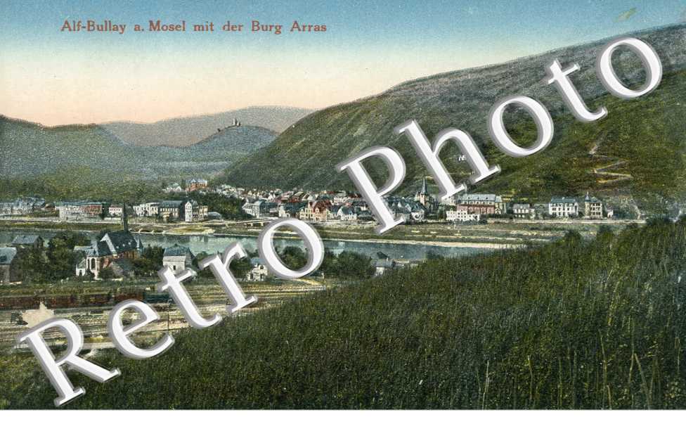 Alf-Bullay a. Mosel mit der Burg Arras