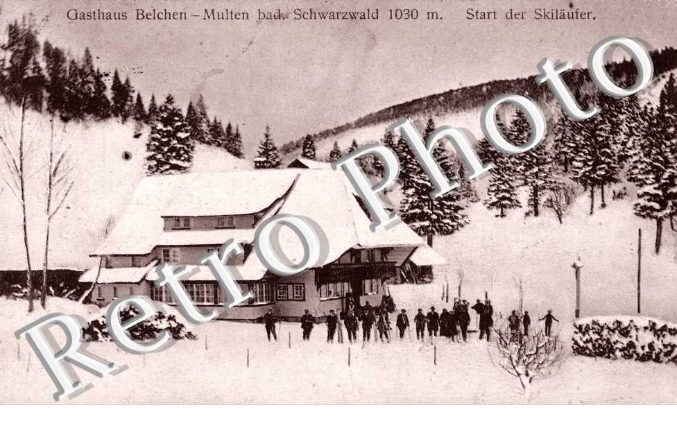 Gasthaus Belchert, Multen bad Schwarzwald 1030 meters, Start des Skilaufer