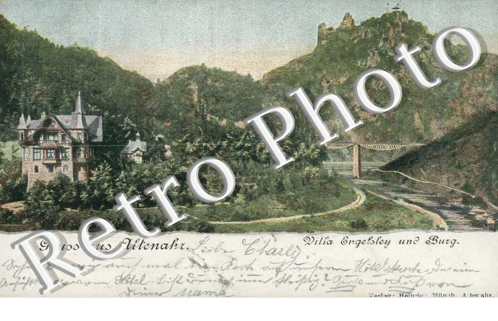 Gruss aus Altenahr, Villa Engelsley und Burg