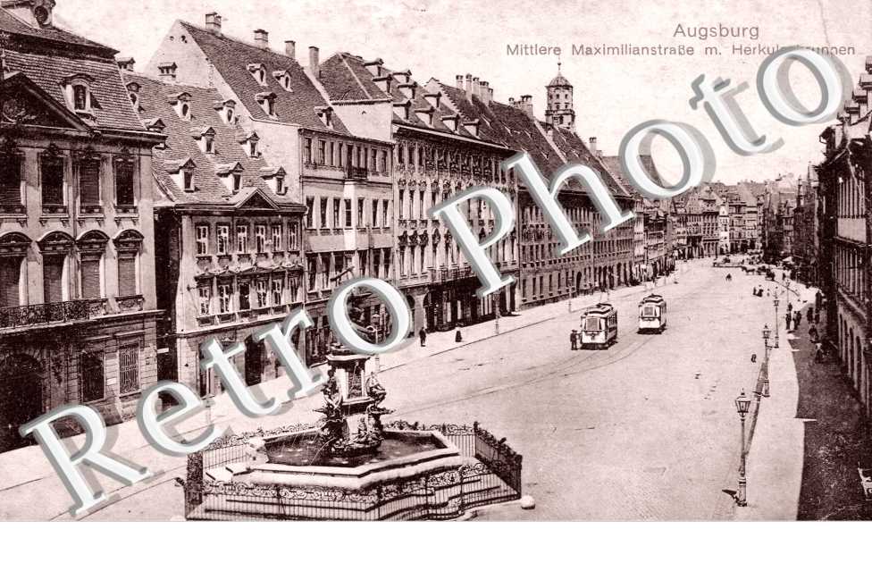 Mittlere Maximilianstrasse m. Herkulesbrunnen