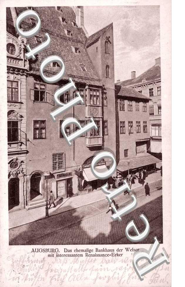Das Ehemalige Bankhaus der Welser mit interessantem Renaissance=Erker