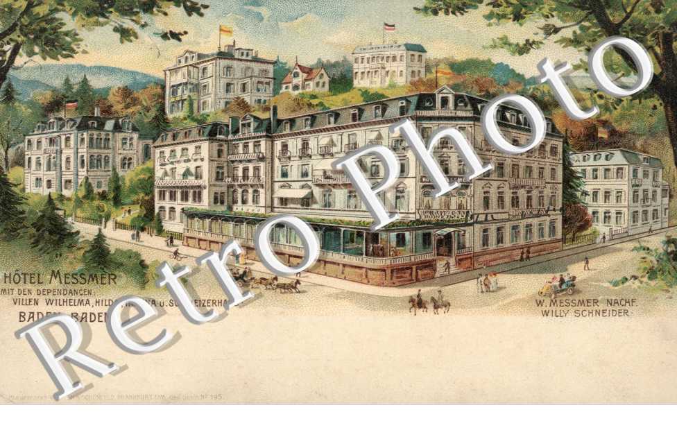 Hotel Messmer mit den Dependances, villen, Wilhelma, Hilda, Helena und Schweizerhaus