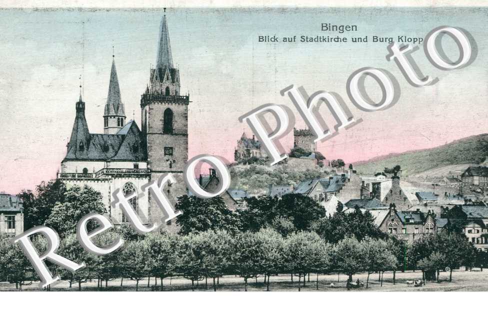 blick auf Stadtkirche und burg klopp