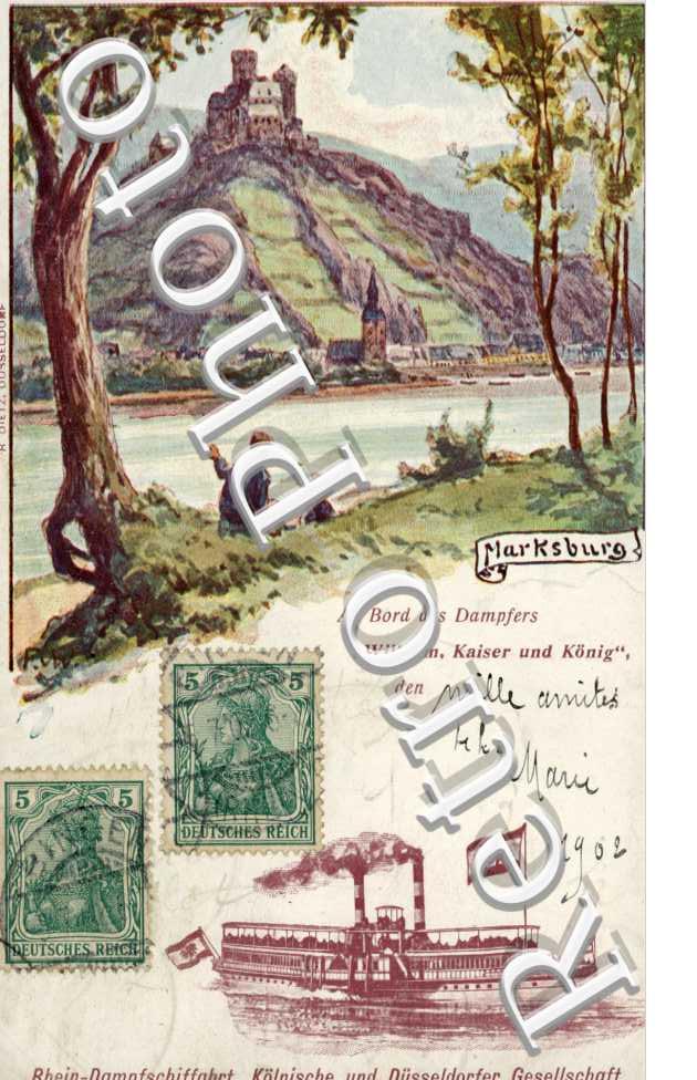 An Bord des Dampfers "Wilhelm, Kaiser und Konig"