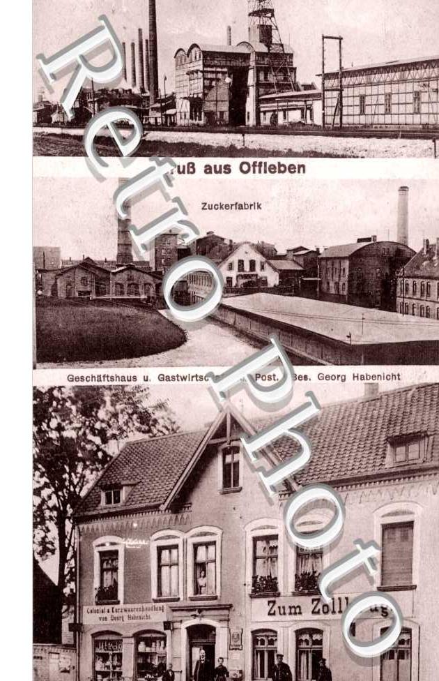 Zuckerfabrik, Grube Treue, Geschaftshaus und Gastwirtschaft zur POst Bes. Georg. Habenicht