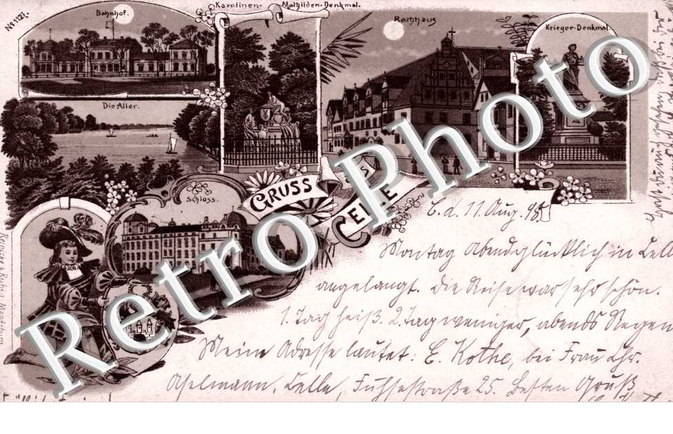 Krieger-Denkmal, Bahnhof, Die Aller, Schloss